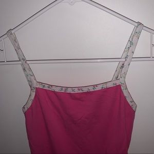 Pink flower body suit